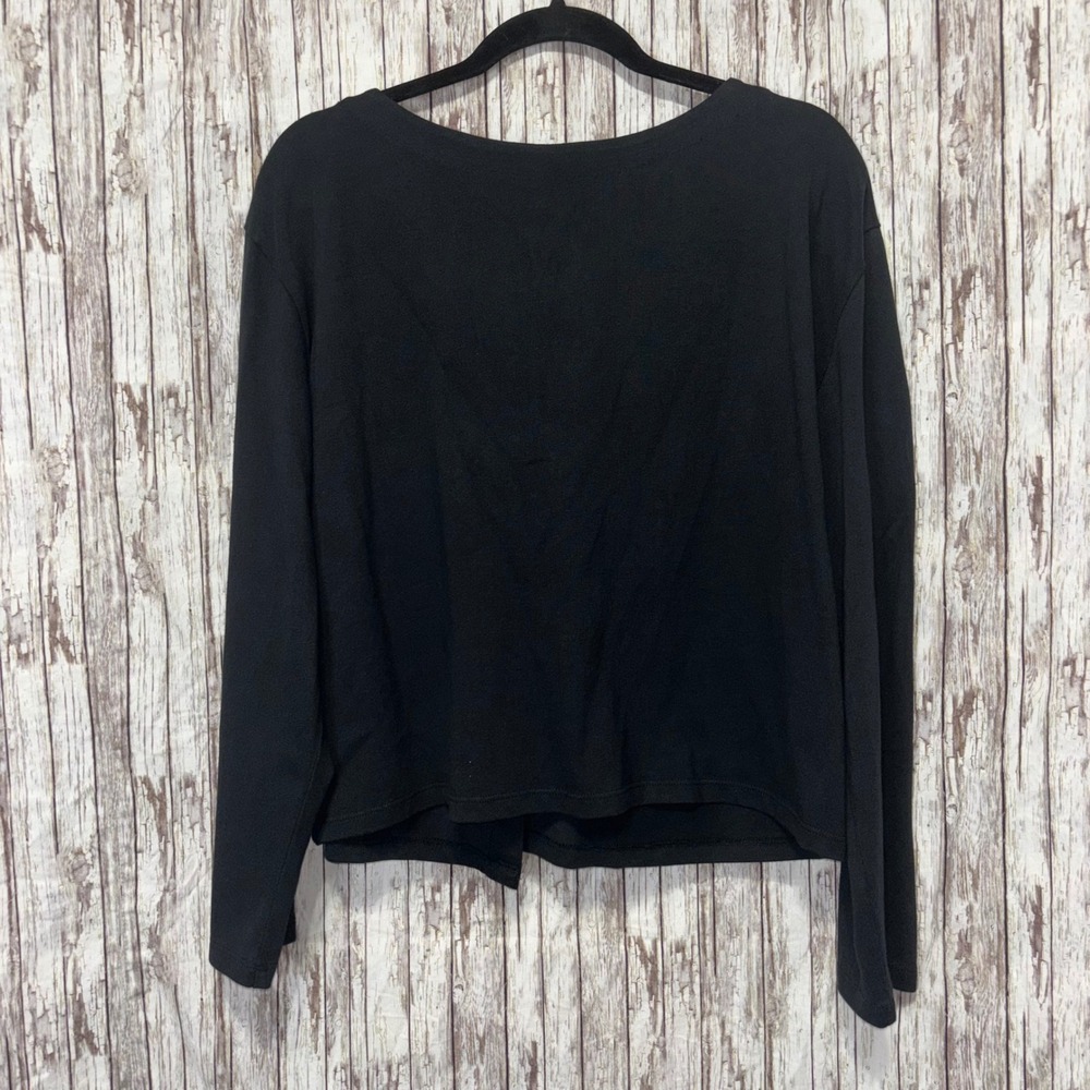 J. Crew Black Ribbon Tie Back Top | Large‎ | EUC